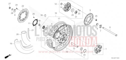 HINTERRAD (1) CRF1100DP de 2023